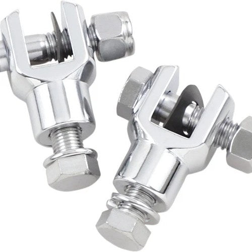 DS Chrome Footpeg Clevis Mounts 3/8"-24