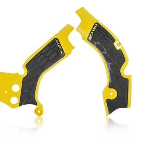 Acerbis X-Grip Frame Guards Yellow/Black #2630531017 fits Suzuki RM-Z450/RMX450Z