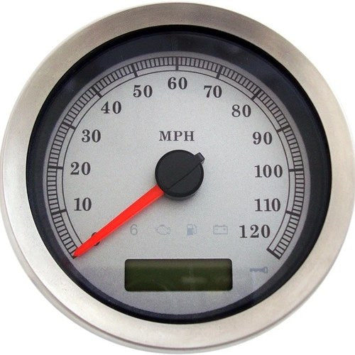 DS 4" Programmable Electronic Speedometer 120 Mph Silver Face #2854698