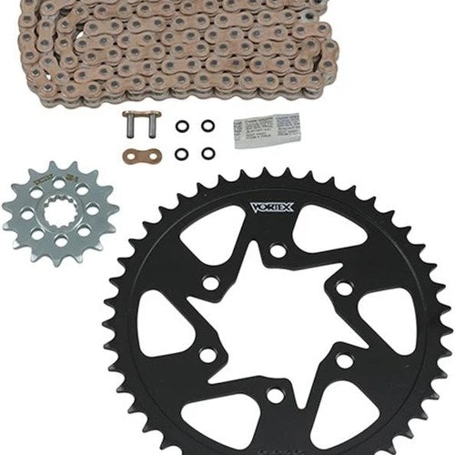 Vortex Wss Warranty Chain & Sprocket Kit 525 16/45T Gold for Yamaha FZ-09/XSR900