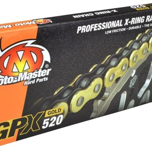 Moto-Master 520 Gpx Professional X-Ring Chain 120 Links Gold
