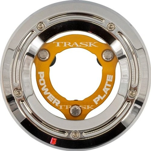 Trask Derby Cover/Power Plate Kit Chrome/Gold Harley Davidson Softail