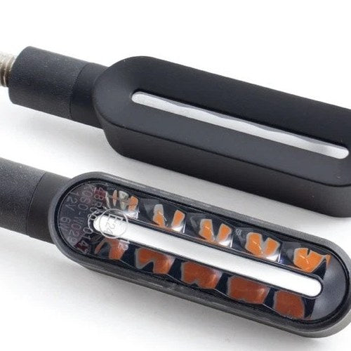 Koso Cyclone LED Turn Signals Black Clear/Amber