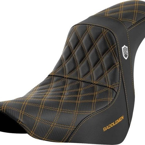 Saddlemen Sdc Performance Gripper Seat Gold Stitch #284841 Harley Davidson