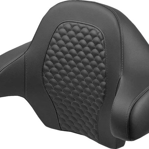 Saddlemen DS King TourPak Backrest Pad Grey Stitch #814-07-15502 Harley Davidson