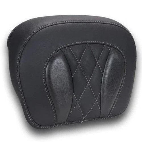 Mustang Deluxe Chopped Tour-Pak Backrest Pad Diamond Gunmetal Stitch #88440GM