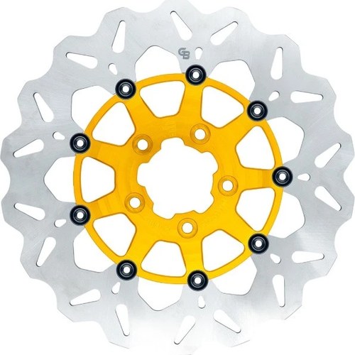 GBrakes Floating Wave Brake Rotor 12.5" Front Gold #GBDU028 Harley Davidson