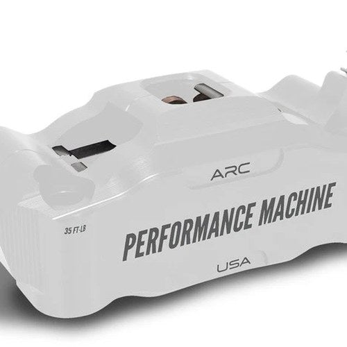 Performance Machine Radial Mount 4-Piston Brake Caliper Front Right White