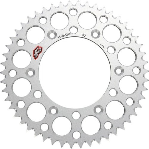 Renthal Sprocket Rear 50T 520 Ultralight Aluminum Silver #154U-520-50GRSI Honda