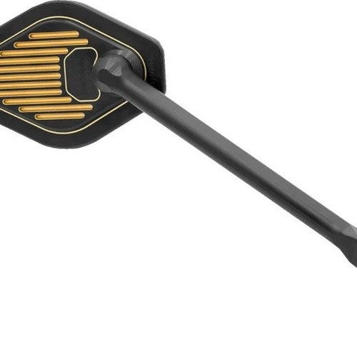 Drag Specialties Long Stem Adjustable Diamond Mirror Right Black/Gold