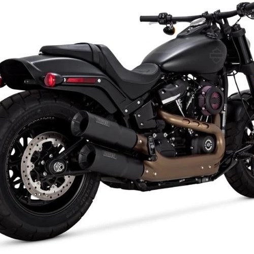 Vance Hines Hi-Output Mufflers Black 46547 Fxfb Harley Fat Bob 2018-2023