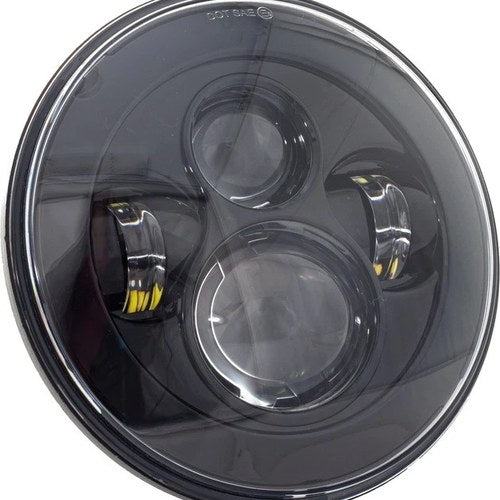 Letric Lighting Premium LED Headlight 7" Black Indian Chief/Chieftain/Roadmaster