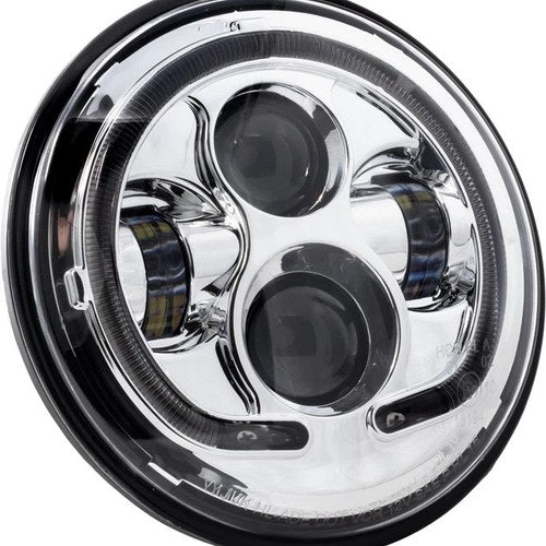 Letric Lighting Premium LED Halo Headlight 7" Chrome #LLC-ILHP-7C Indian