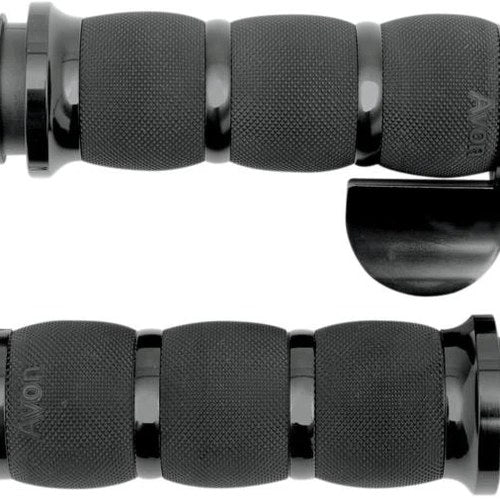Avon Air Cushioned Grips w/ Throttle Boss Black for Tbw #AIR-90-AN-B-FL