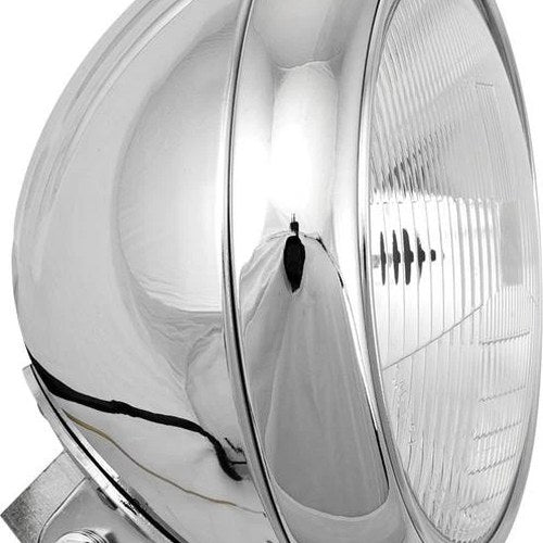 HardDrive 7" Grooved Headlight Bottom Mount Chrome #L20-6084GD Harley Davidson