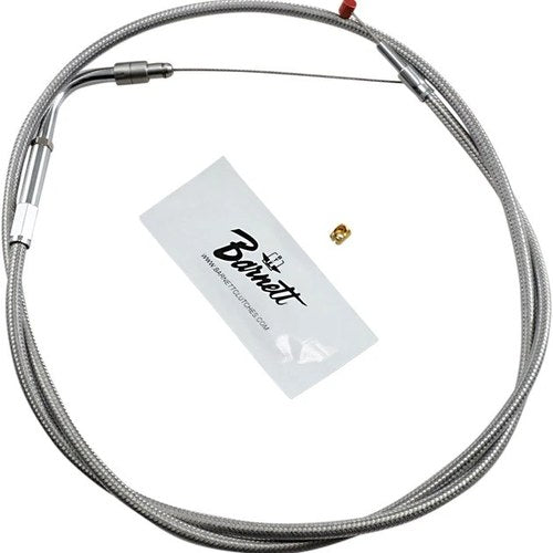 Barnett Pull Throttle Cable Stainless Braided #112553 Harley Davidson