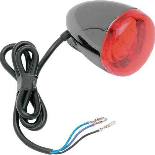 Chris Products Deuce-Style Turn Signal Black Chrome Stem Mount Red #8500R-BN