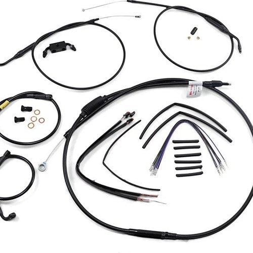 Burly Handlebar Cable/Line Kit for 12" Jail Bar w/ABS Black #B30-1210