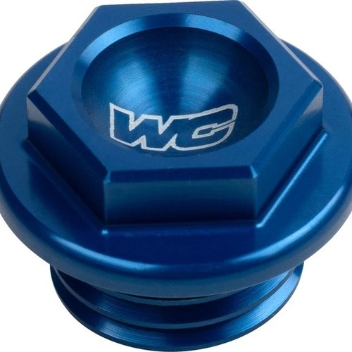 Works Connection Oil Fill Plug Aluminum Blue #24-002