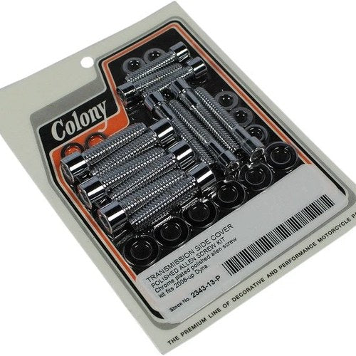 Colony Transmission Side Cover Allen Bolt Kit Chrome Harley Davidson Dyna