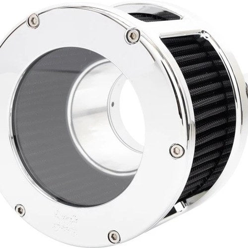Feuling BA Race Series Air Cleaner Chrome With Clear Cover/Black Filter #5528