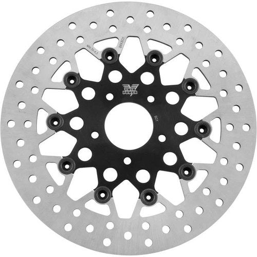 Twin Power Floating Mesh Brake Rotor 11.8" Rear Black #1399TB Harley Davidson