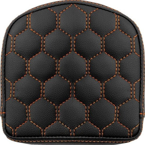 Saddlemen RoadSofa HC Gravestone Sissy Bar Pad Orange Stitch 6.5" W x 6.5" H