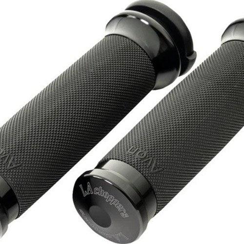 LA Choppers County Line Grips Tbw Black #LA-7493-00B Harley Davidson