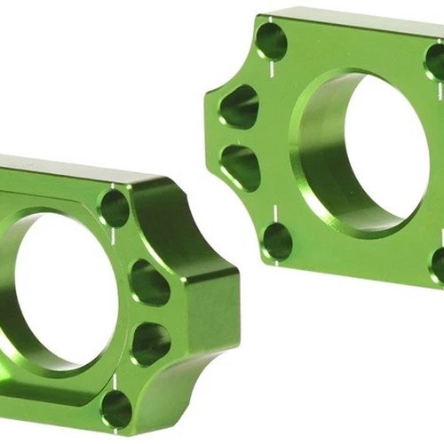 Rfx Axle Blocks Rear Green #FXAB 20200 99GN for Kawasaki KX450F/KX250F