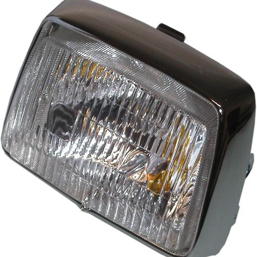 Chrome Honda Rectangle Headlight For C50 C70 C90 Vision