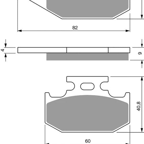 Goldfren Rear Brake Disc Pads K5 For Yamaha Yfm 700 RZ Raptor 2010