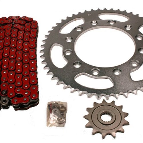 Honda CR125R, 1998-1999, Red O-Ring Chain and 13/51 Sprocket Set - CR125, CR 125