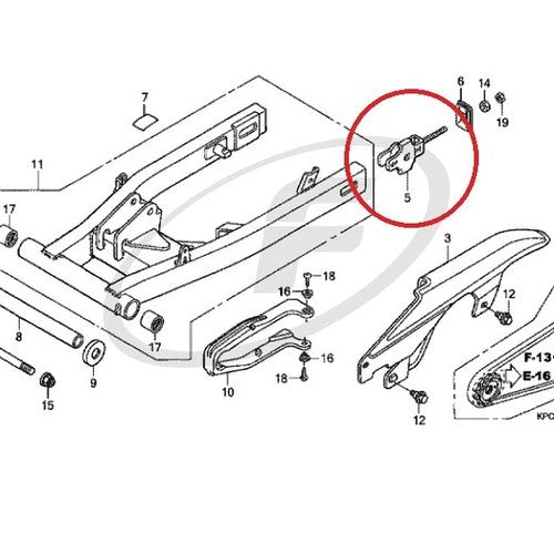 Genuine Chain Adjuster For Honda 2011 Varadero 125 40543-KPC-870 - 1 Adjuster