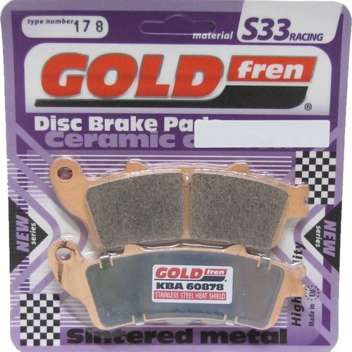 Goldfren S33 Brake Pads Rear For Honda Vfr 800 A2/A3/A4/A5 (ABS Model) 2002-2005