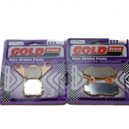 Goldfren S33 Brake Pads Front & Rear For Vectrix VX-2 2012-2014