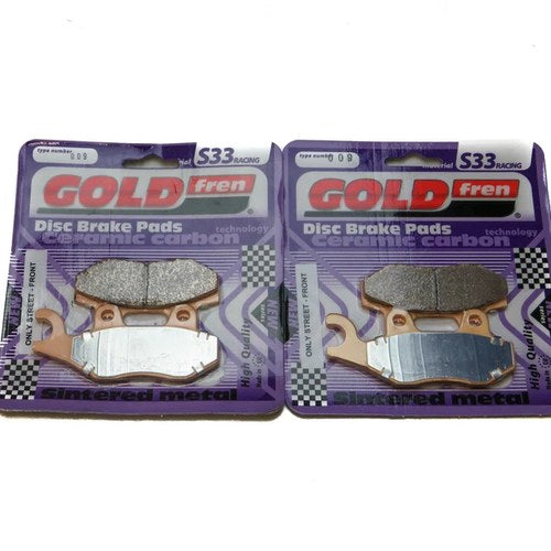 Goldfren S33 Brake Pads Front & Rear For Jonway YY 150 2008-2009