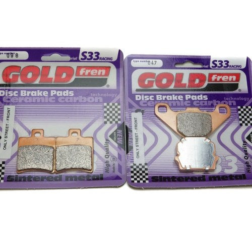 Goldfren S33 Brake Pads Front & Rear For Rieju RS Sport 50 (Scooter) 2012-2015