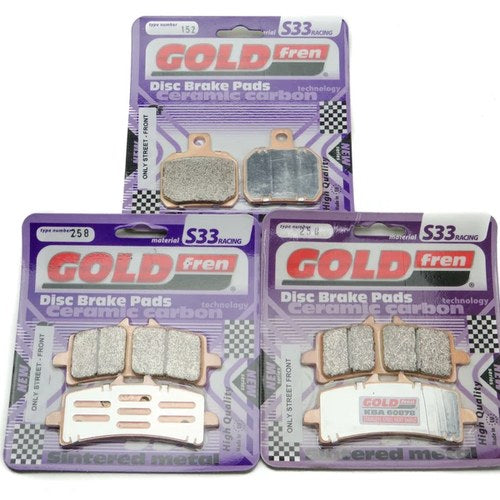 Goldfren S33 Brake Pads Front & Rear For Ducati 1198 2009-2011