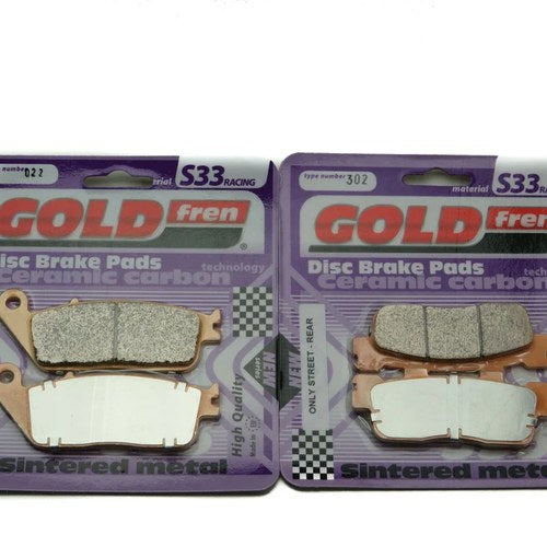 Goldfren S33 Brake Pads Front & Rear For Kymco Downtown 200 i 2010-2015