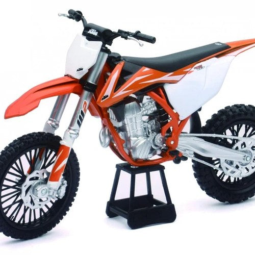 Newray Die Cast Model KTM 450 SX-F, Orange And White, 1:10 Scale