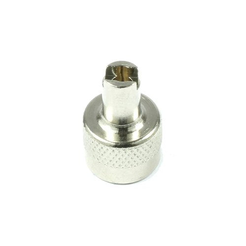 Tyre valve cap key type silver