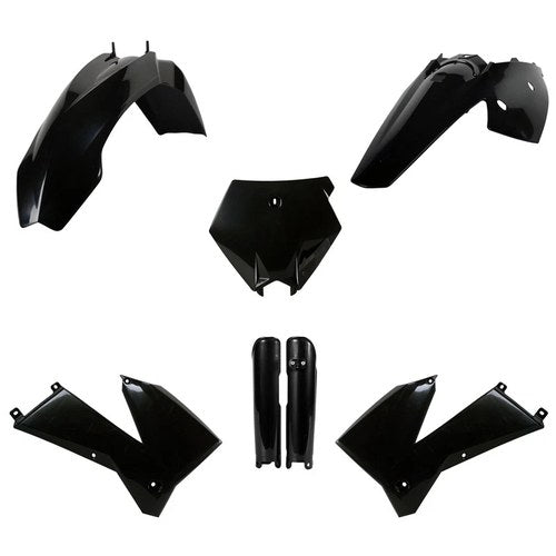 Polisport Plastic Kit + Fork Guards KTM SX 2005-2006, Exc 2005-2007, Black