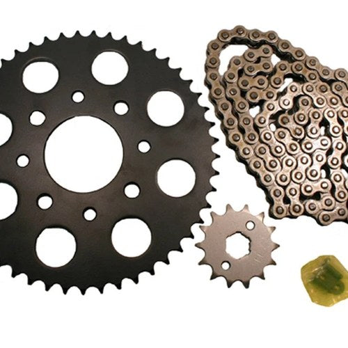 Honda SL100, 1971-1972, Chain and 14/49 Sprocket Set - SL 100 Motosport