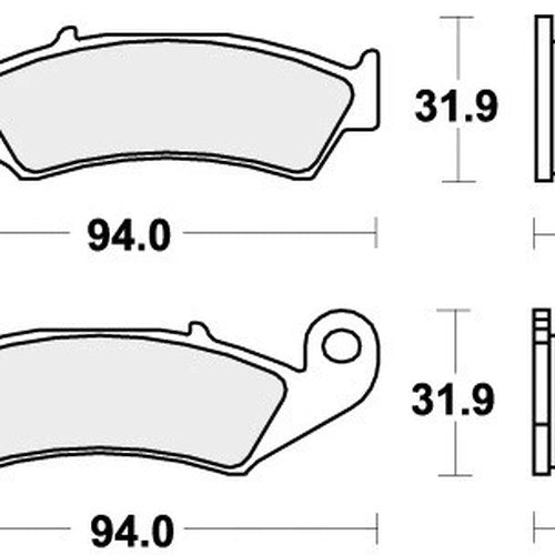 Sbs Brake Pads Rear For Honda Vfr 750 R 1988 - 1993