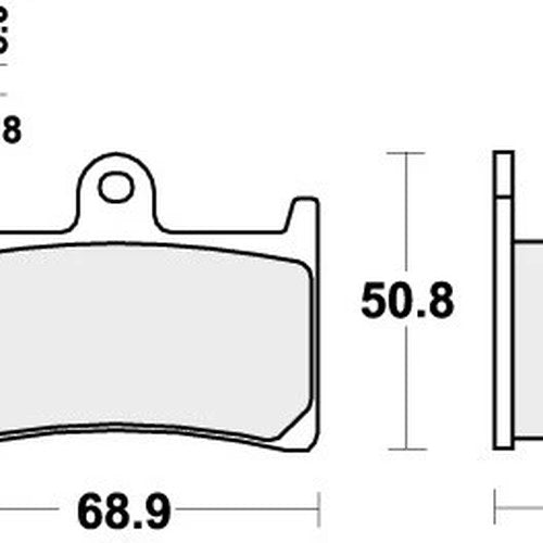 Sbs Brake Pads Front For Yamaha R1 - Z 250 1990 1992