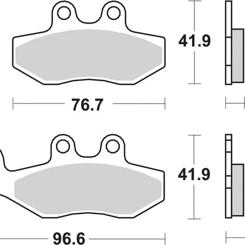 Sbs Brake Pads Front For Piaggio Vespa GTX125 SuperHexagon Hengtong 11'' 2000