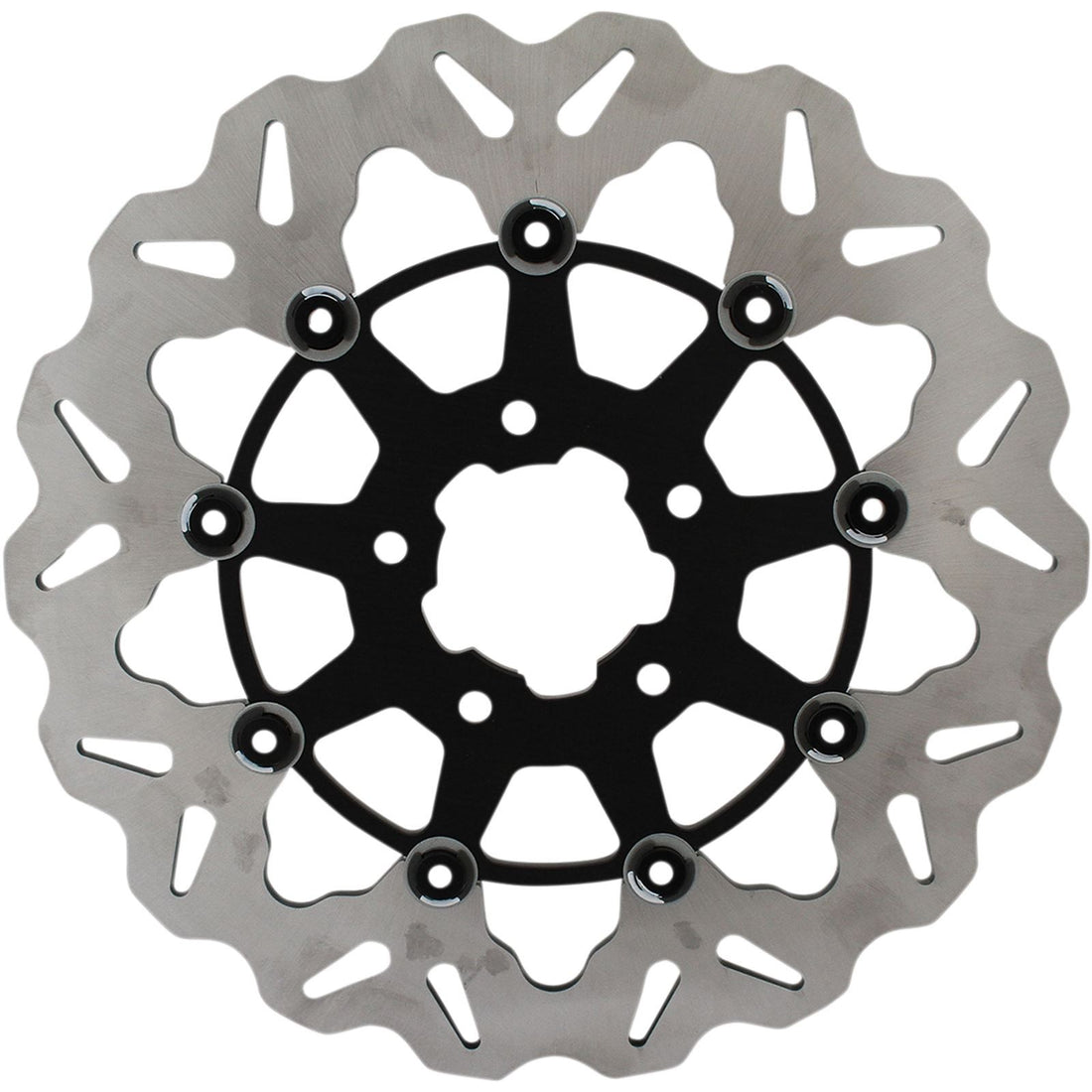 Galfer 11.5" Floating Wave Front Brake Rotor Black Carrier - Harley Softail 2000-2014 | DF680CW-B