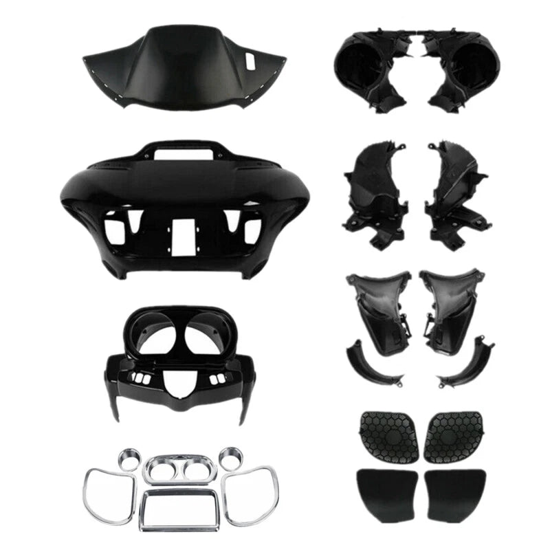 Black Front Fairing Speaker Glove Box Air Duct Fit For Harley Road Glide 15-2023