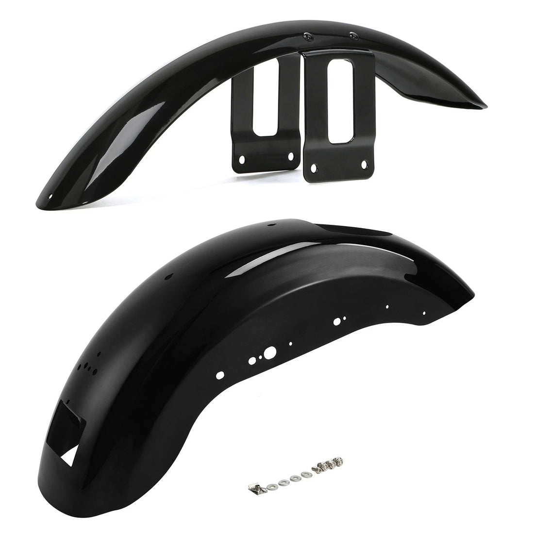 Vivid Black Front & Rear Fender Fit For Harley Sportster 883 1200 2007-2009 2008