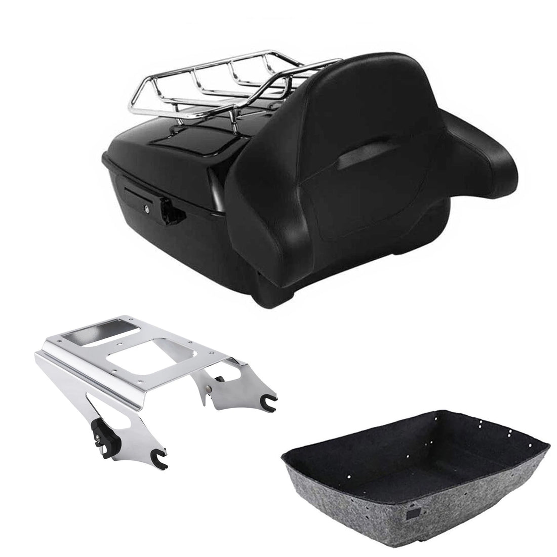 King Tour Trunk Luggage Backrest Mounting Rack Fit For Harley Touring 2009-2013